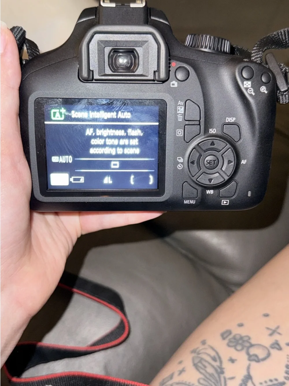 Canon Black DSLR with 18-55mm Zoom Lens